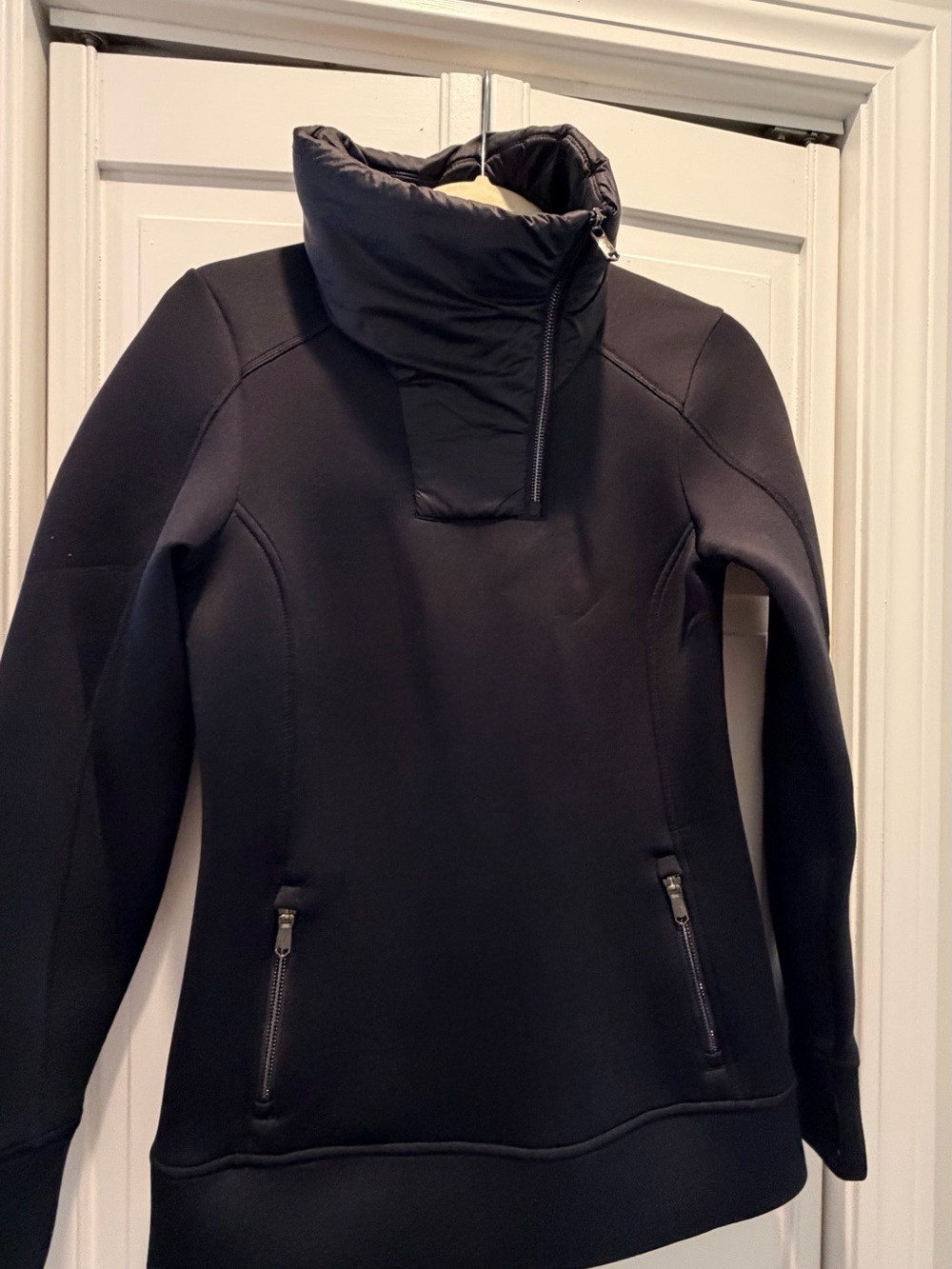 Spyder Black pullover. Perfect as a base layer on a cold ski day!